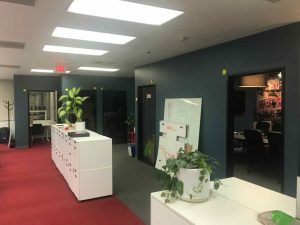 Office redesign and remodel, including new conference rooms, new lighting, new ceiling, new doors, new carpet and finishes.